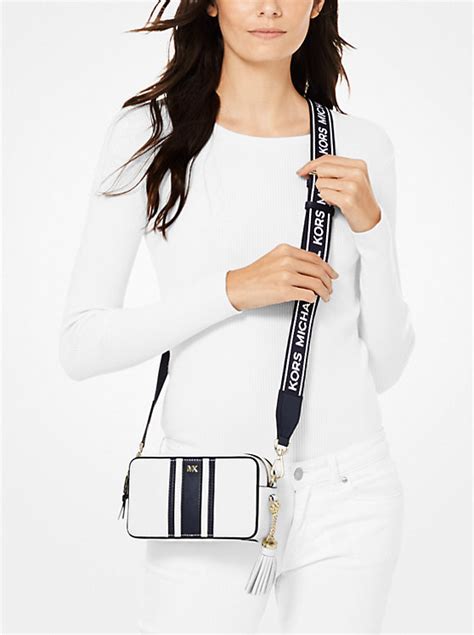 michael kors logo tape camera bag|Michael Kors snapshot bag.